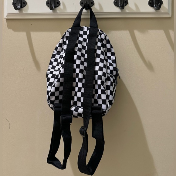 Vans Black and White Checkered Mini Backpack - Picture 2 of 2